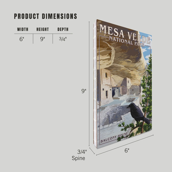 Lined 6x9 Journal, Mesa Verde National Park, Colorado, Balcony House, Lay Flat, 193 Pages, FSC paper