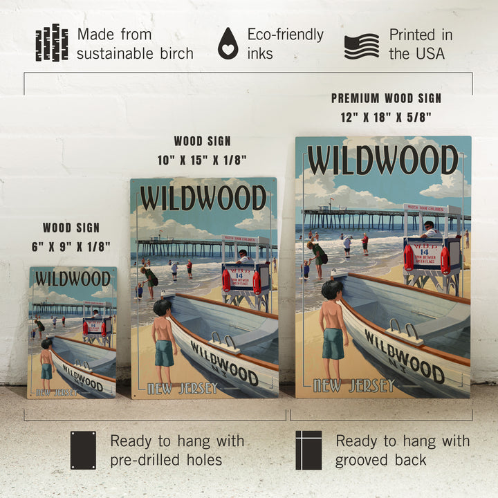 Wildwood, New Jersey, Lifeguard Stand, Lantern Press Artwork, Wood Signs and Postcards