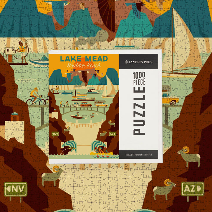 Lake Mead, Boulder Beach, Geometric (lp_archive), Jigsaw Puzzle