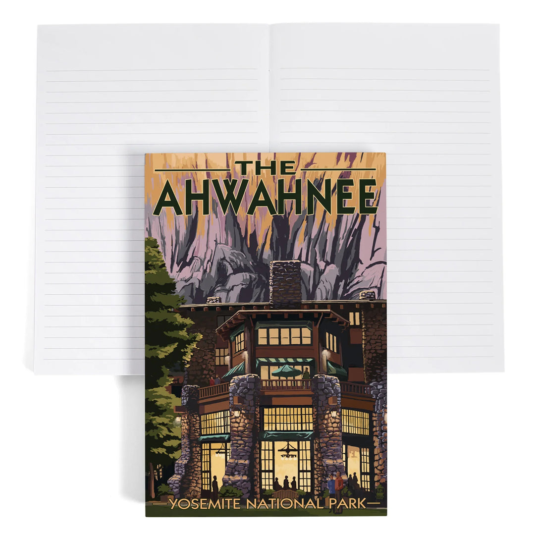 Lined 6x9 Journal, Yosemite National Park, California, The Ahwahnee, Lay Flat, 193 Pages, FSC paper