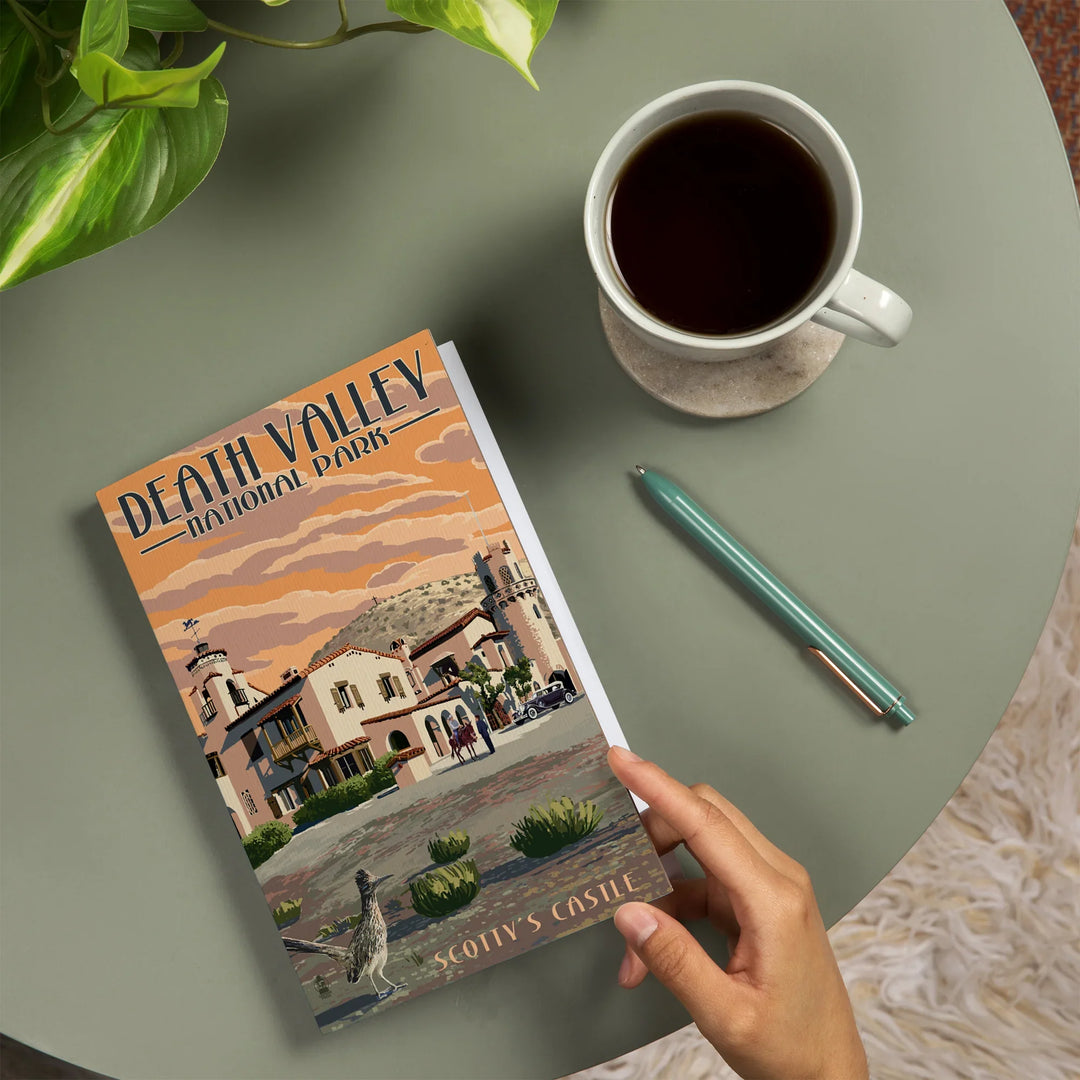 Lined 6x9 Journal, Death Valley National Park, Scotty's Castle, Painterly Series, Lay Flat, 193 Pages, FSC paper