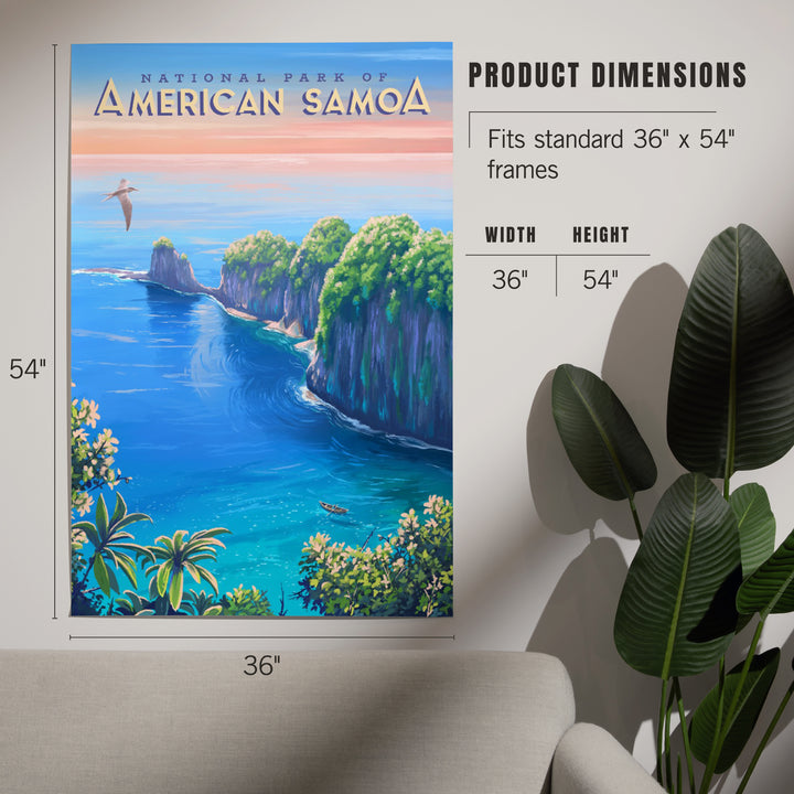 National Park of American Samoa, Oil Painting, Art & Giclee Prints