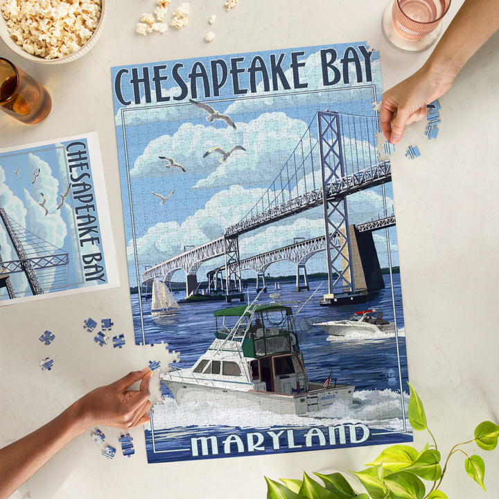 Maryland, Chesapeake Bay Bridge, Jigsaw Puzzle