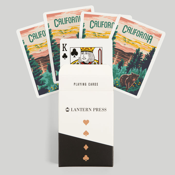 Playing Cards, California, Explorer Series, Bear, 52 Card Deck with Jokers in Box, Unique Art