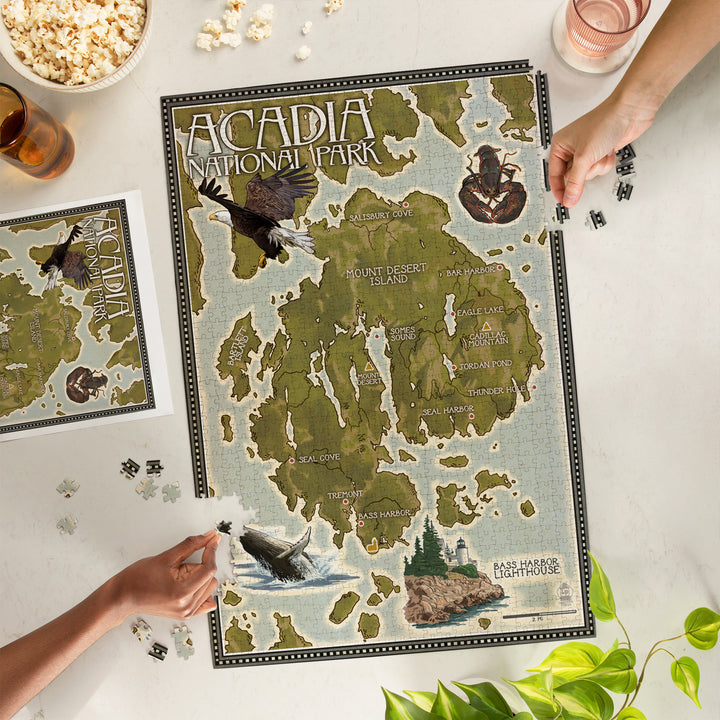 Acadia National Park, Maine, Map, Jigsaw Puzzle
