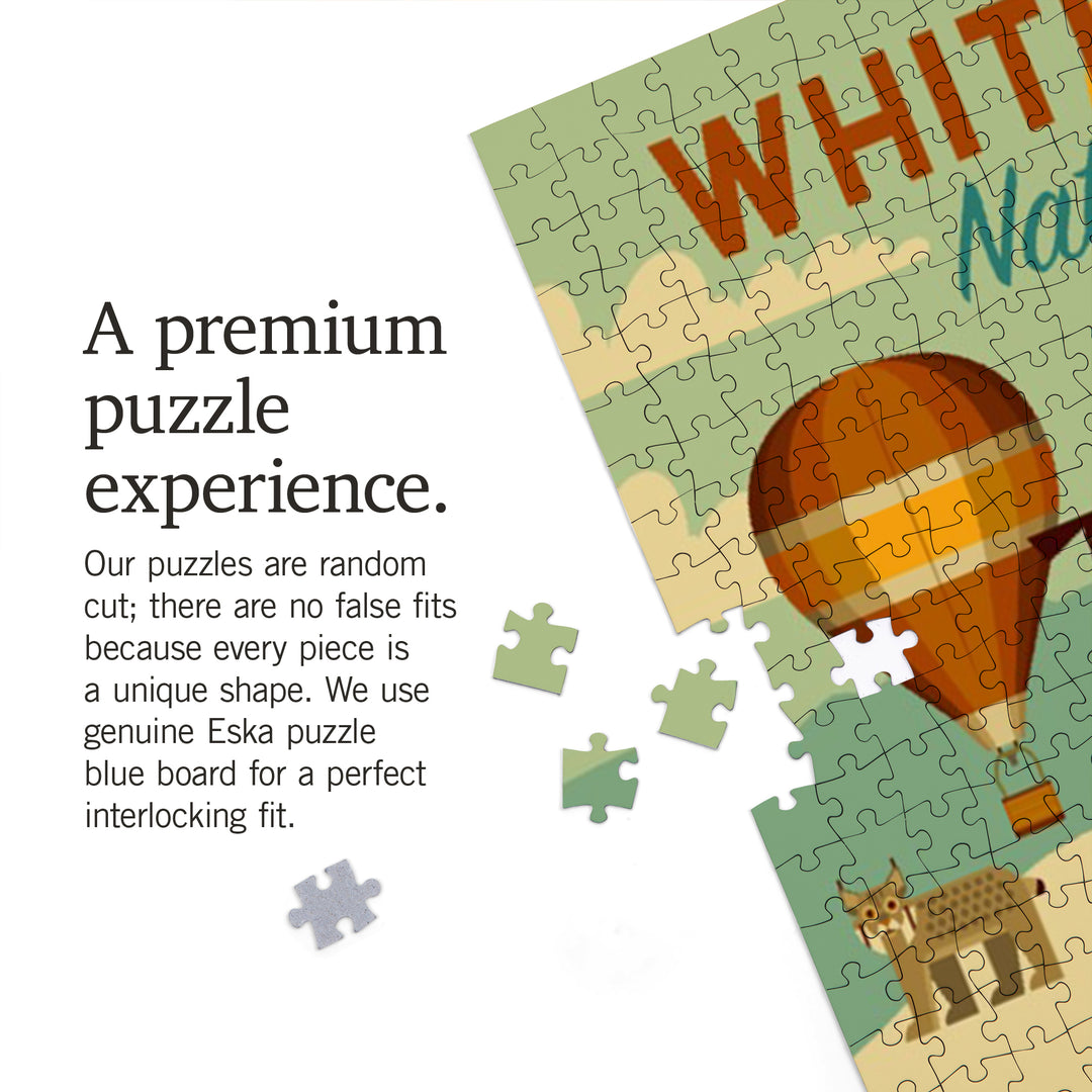 White Sands National Park, New Mexico, Geometric National Park Series, 1000 Piece Jigsaw Puzzle