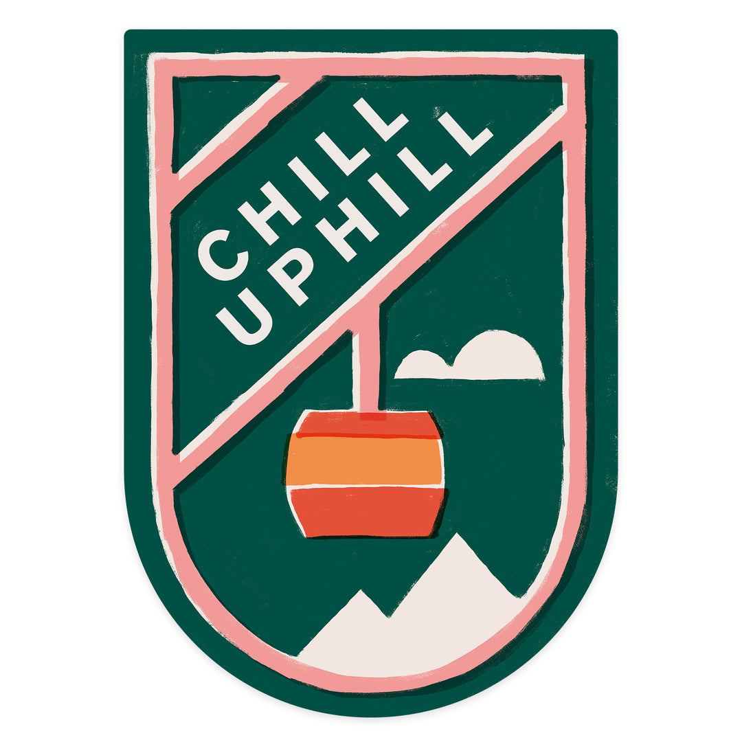 Snow Patrol Series, Chill Uphill, Contour, Vinyl Sticker