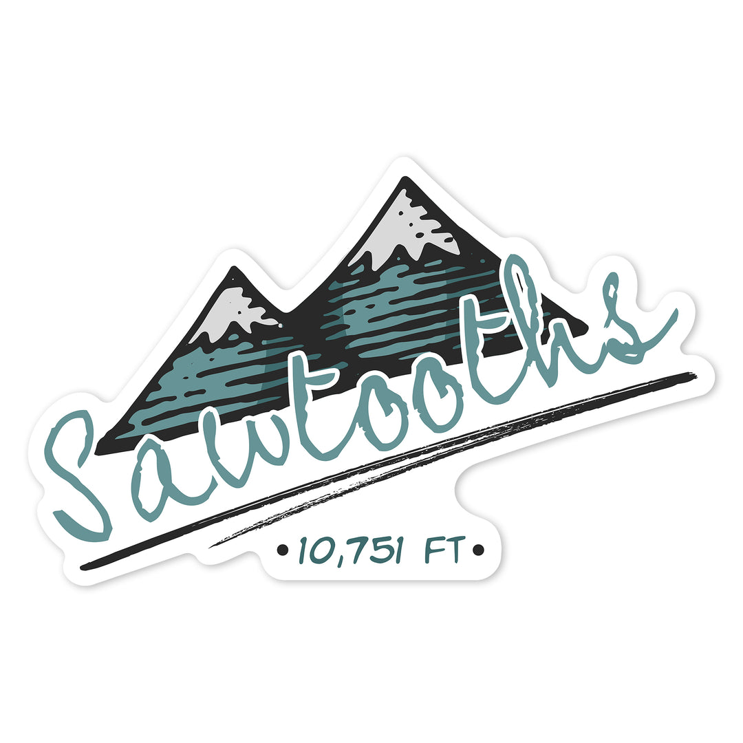 Sawtooth Mountains, Twin Peaks, Contour, Vinyl Sticker