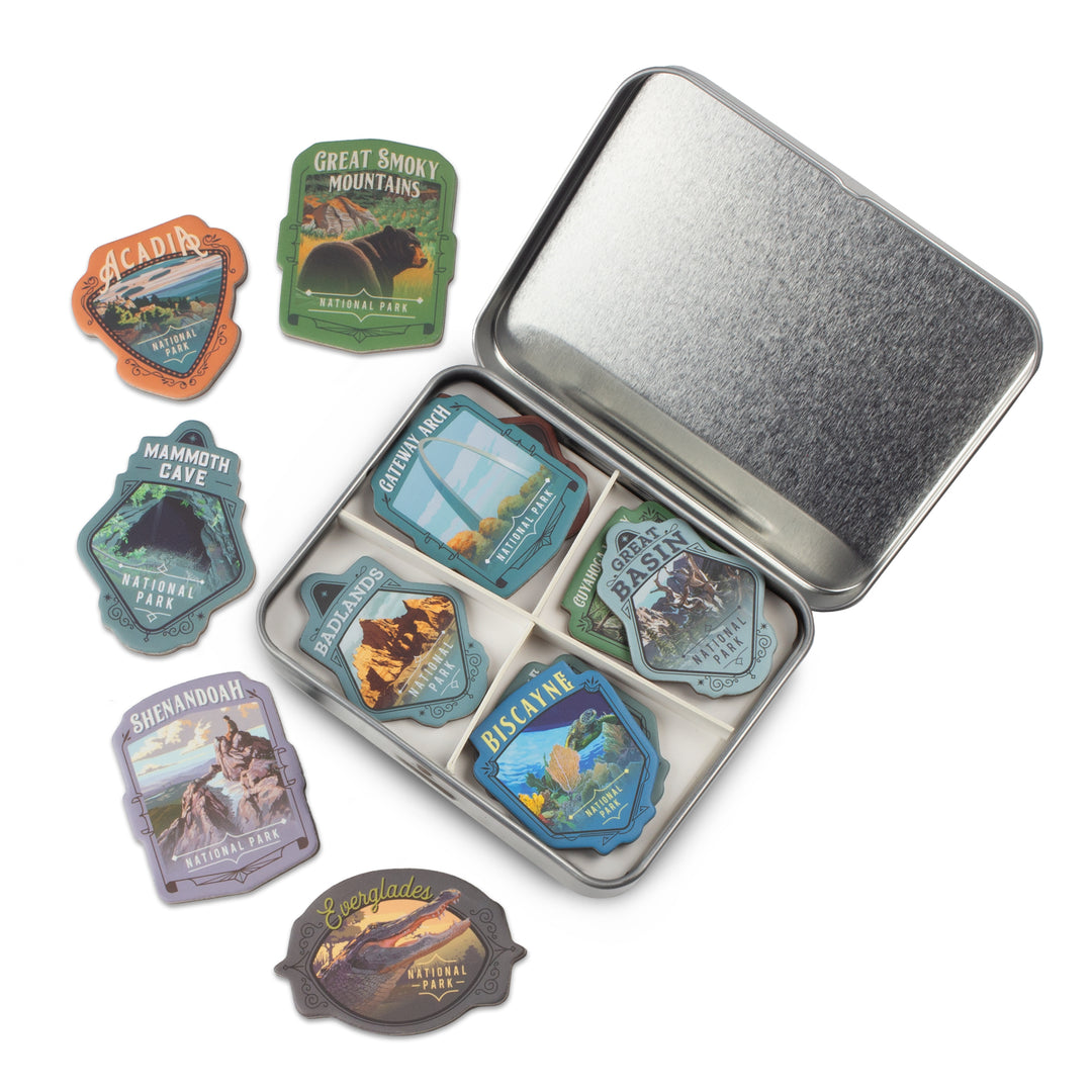 Lantern Press Protect Our National Parks Magnets Set of 12, Series 3 – Central & East