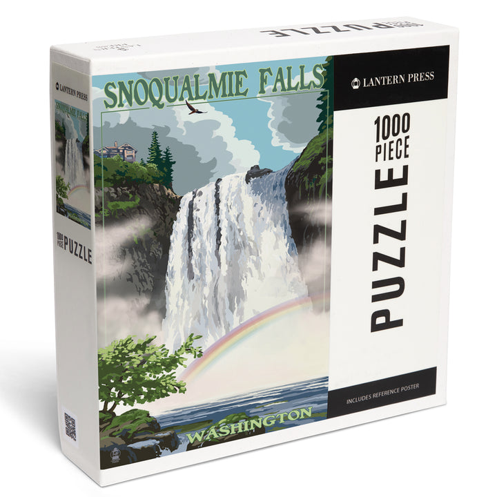 Snoqualmie Falls, Washington, Summer Scene, Jigsaw Puzzle