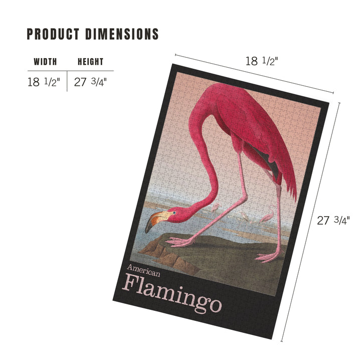 Audubon Birds of North America, Flamingo, 1000 Piece Jigsaw Puzzle