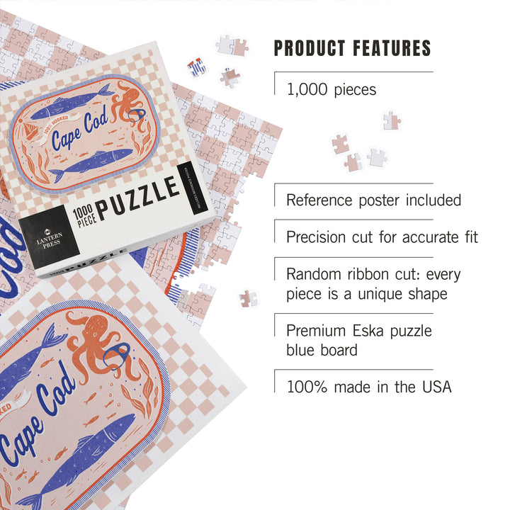 Cape Cod, Massachusetts, Dockside Series, 100% Hooked, 1000 Piece Jigsaw Puzzle