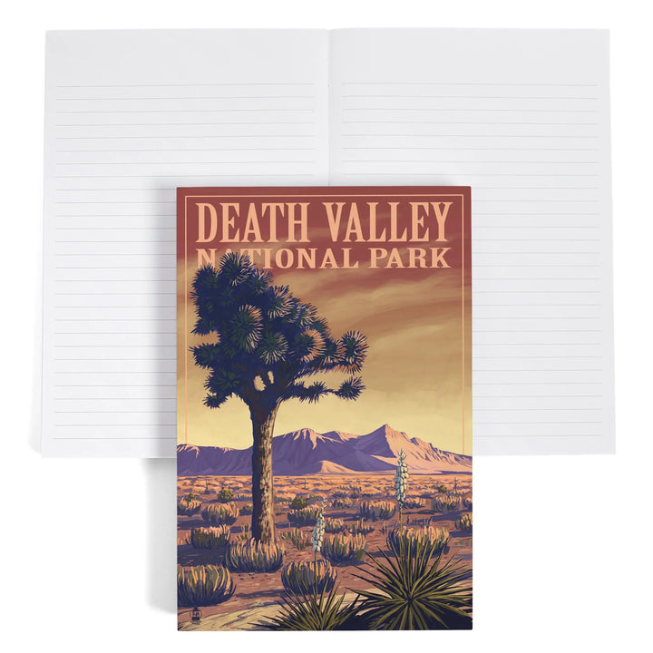 Lined 6x9 Journal, Death Valley National Park, California, Joshua Tree, Painterly Series, Lay Flat, 193 Pages, FSC paper
