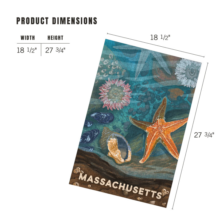 Massachusetts, Painterly, Tiny World Huge Wonders, Starfish and Shells, Jigsaw Puzzle