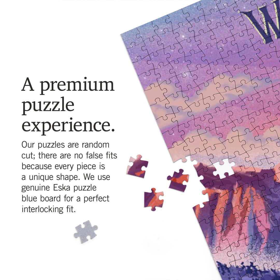 Wyoming, Lithograph, Apres Ski, 1000 Piece Jigsaw Puzzle