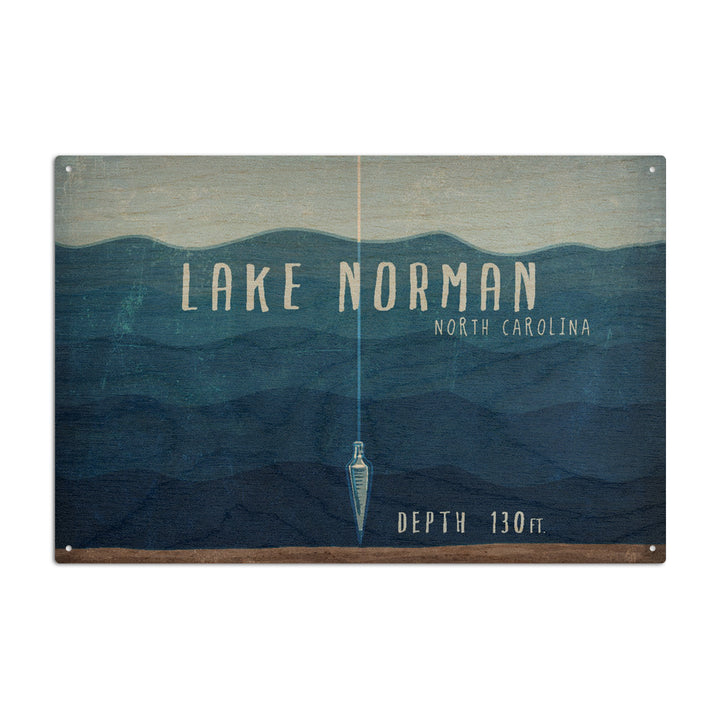 Lake Norman, North Carolina, Lake Essentials, Lake Depth, Lantern Press Artwork, Wood Signs and Postcards