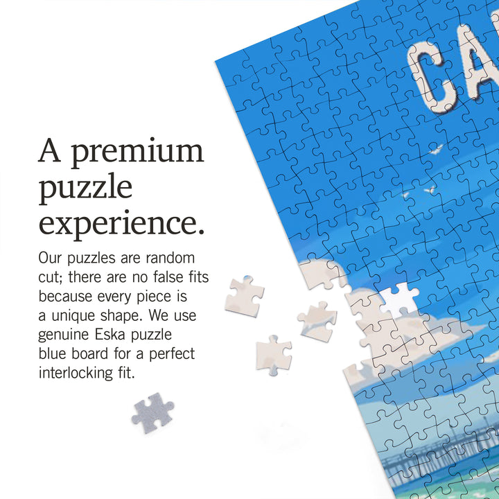 Cape Cod, Massachusetts, Painterly, Soak Up Summer, Sand Castle, 1000 Piece Jigsaw Puzzle