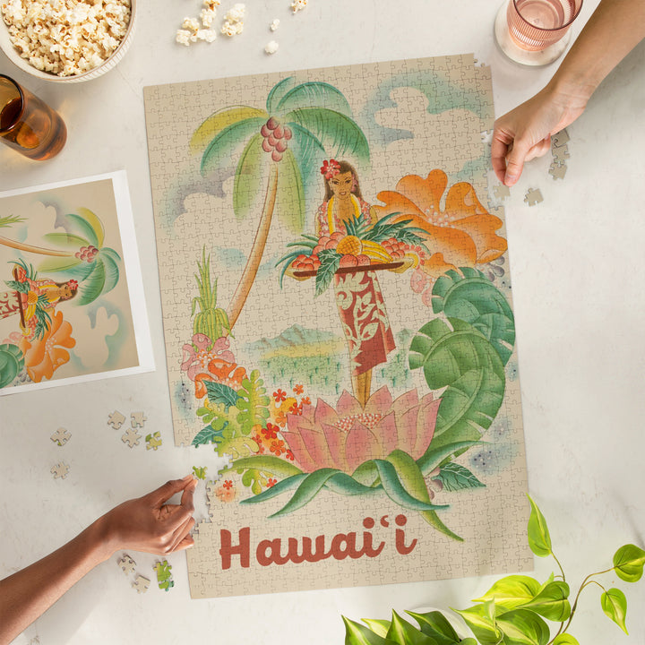 Hawaii, Vintage Welcome, Jigsaw Puzzle