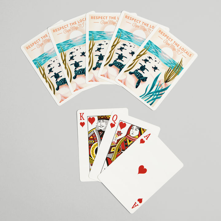 Playing Cards, Cape May, New Jersey, Courageous Explorer Collection, Respect the Locals, 52 Card Deck with Jokers in Box, Unique Art
