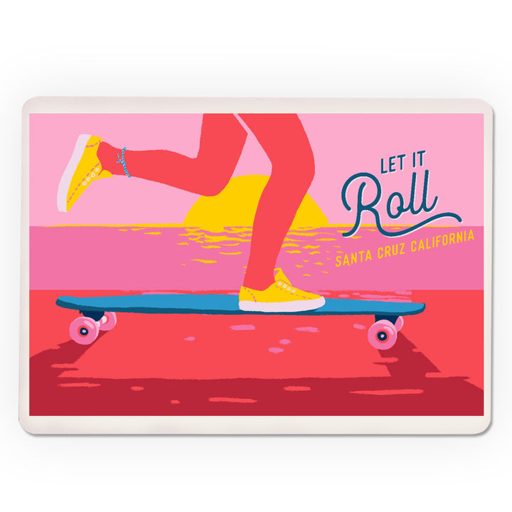 Playing Cards, Santa Cruz, California, Life's a Ride Collection, Skateboarding, Let It Roll, 52 Card Deck with Jokers in Box, Unique Art
