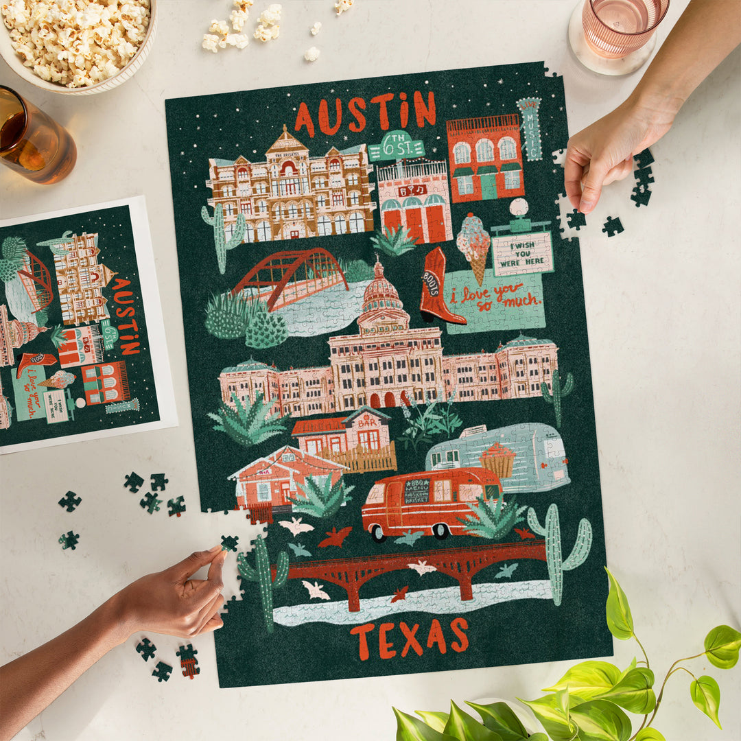 Austin, Texas, City Life, City Series, 1000 Piece Jigsaw Puzzle