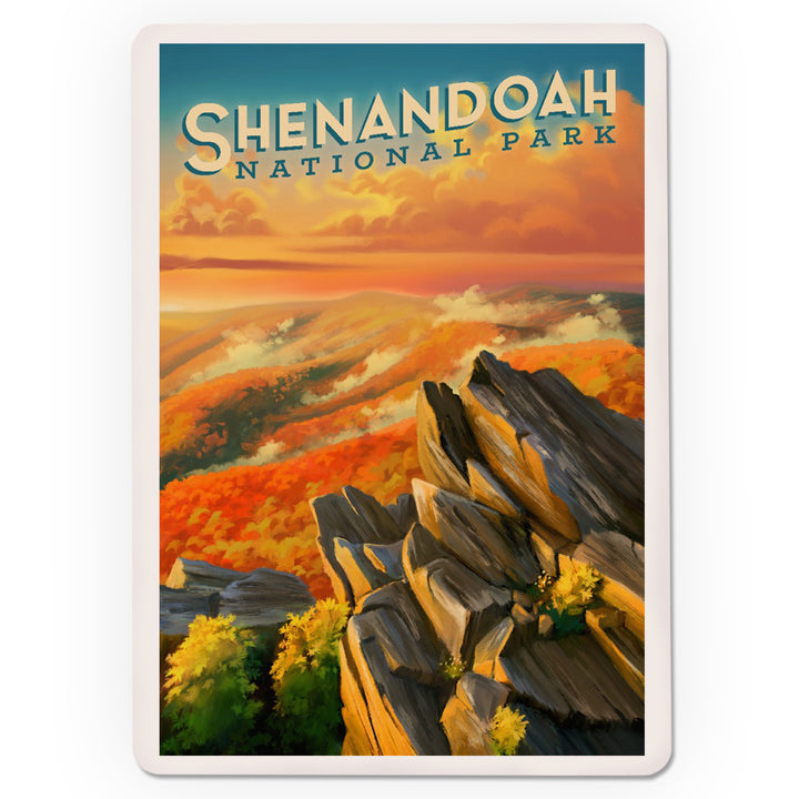 Playing Cards, Shenandoah National Park, Virginia, Oil Painting, 52 Card Deck with Jokers in Box, Unique Art