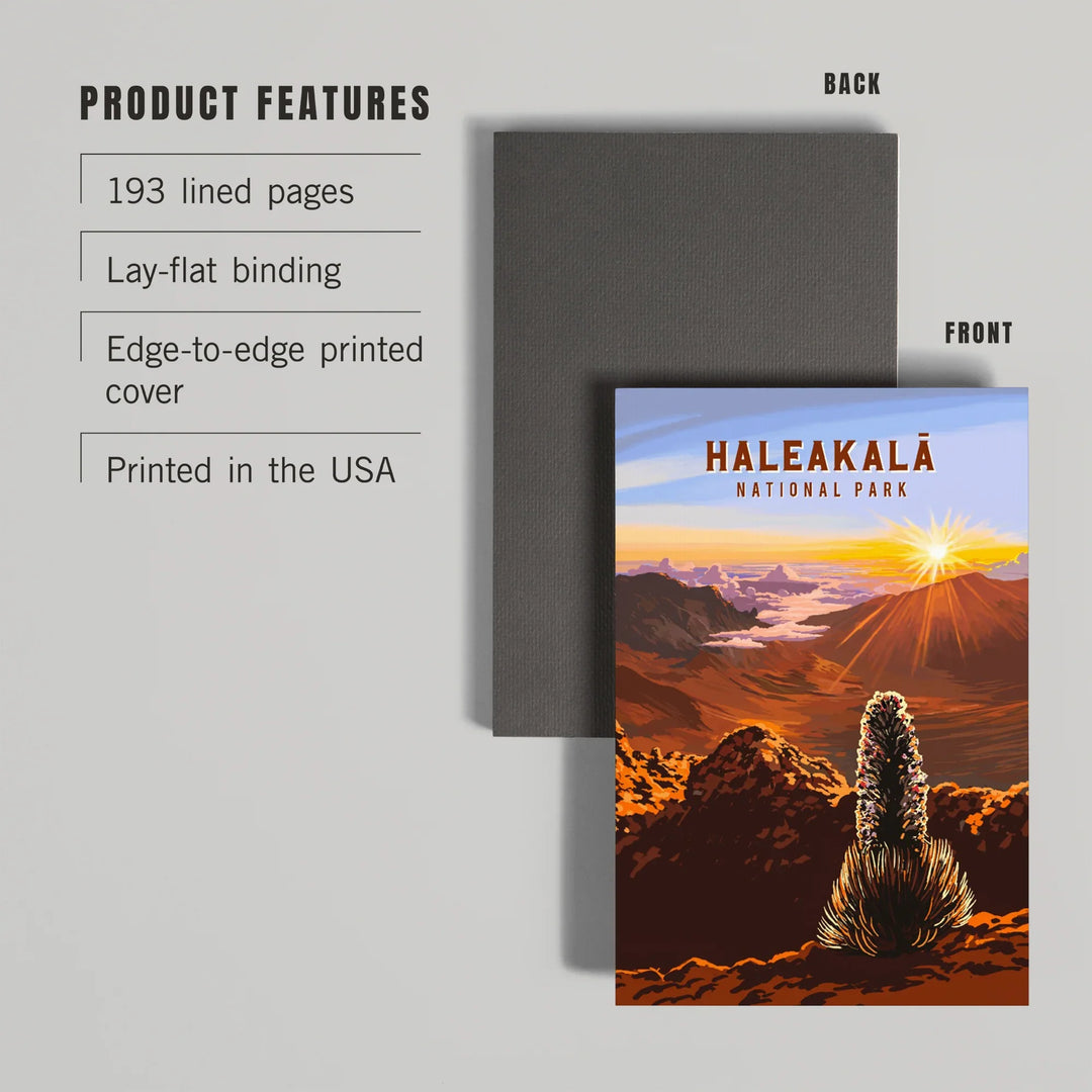 Lined 6x9 Journal, Haleakala National Park, Hawaii, Painterly Series, Lay Flat, 193 Pages, FSC paper