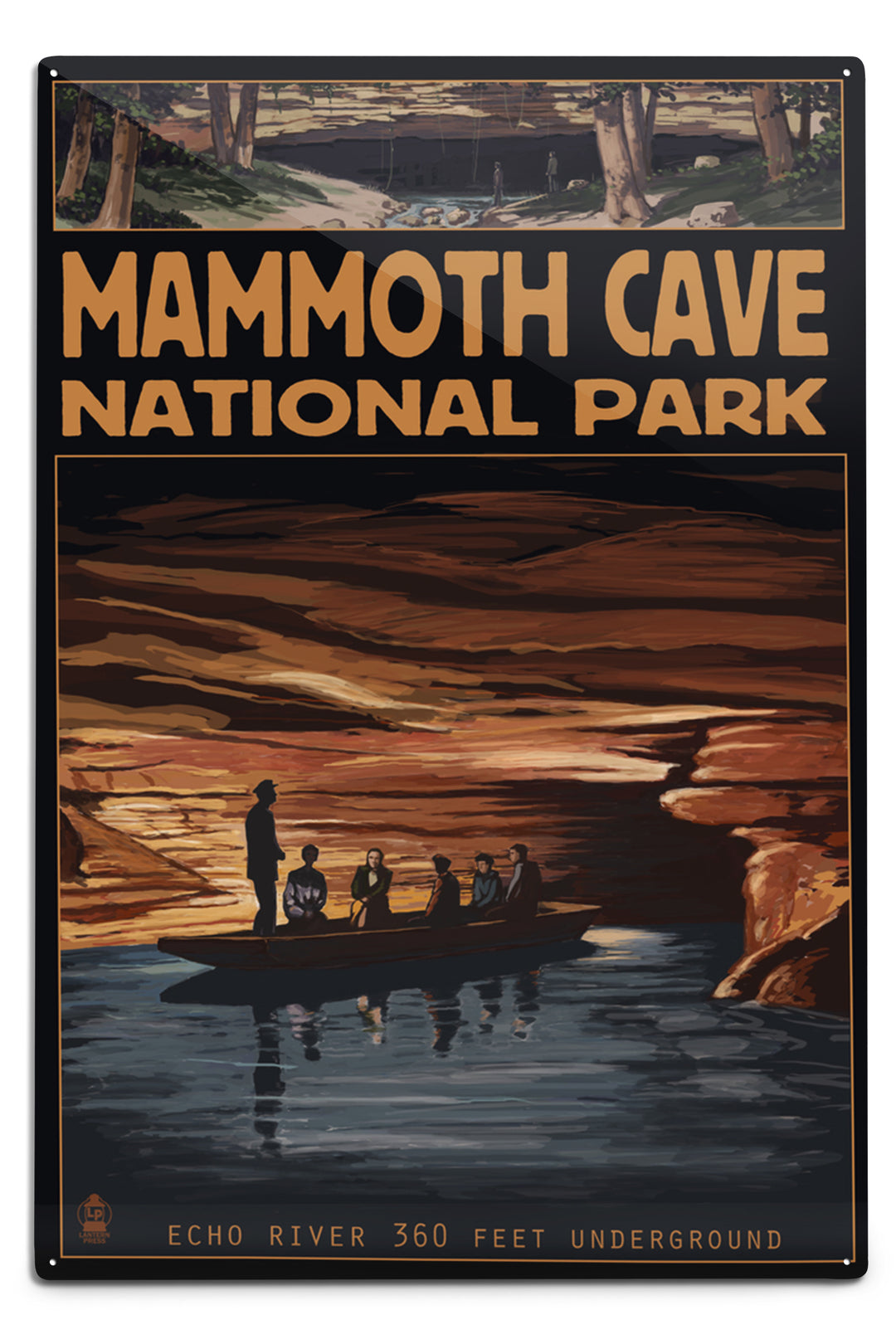 Mammoth Cave National Park, Kentucky, Echo River, Metal Signs - Lantern Press