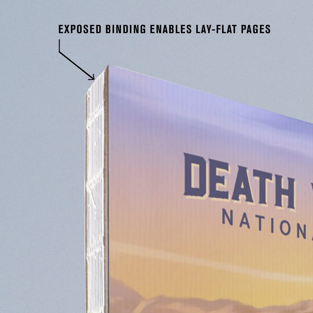 Lined 6x9 Journal, Death Valley National Park, California, Sand Dune Sunset, Oil Painting, Lay Flat, 193 Pages, FSC paper