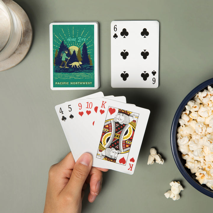 Playing Cards, Pacific Northwest, Lake Life Series, Hike Life, 52 Card Deck with Jokers in Box, Unique Art