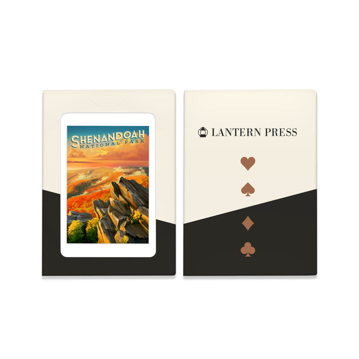 Playing Cards, Shenandoah National Park, Virginia, Oil Painting, 52 Card Deck with Jokers in Box, Unique Art