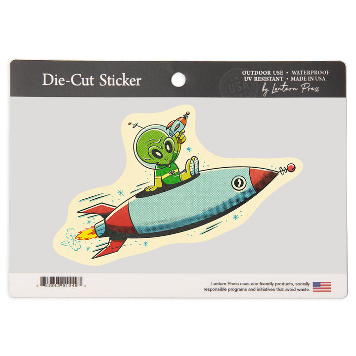 Vintage Mascot, Alien, Vinyl Sticker