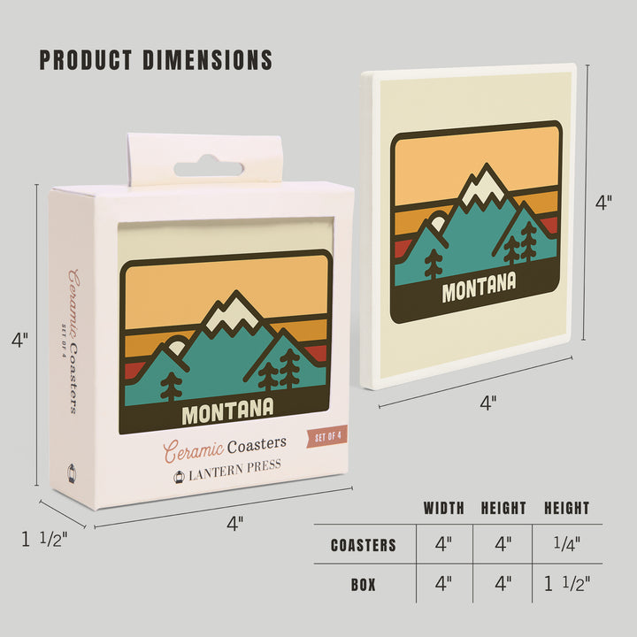 Montana, Simple, Mountain Range, Coasters