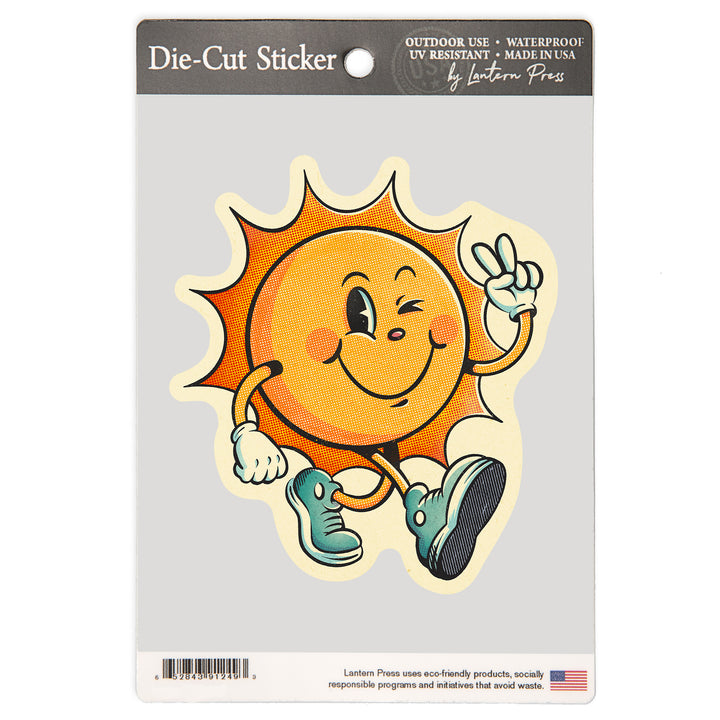 Vintage Mascot, Upbeat Sunshine, Vinyl Sticker