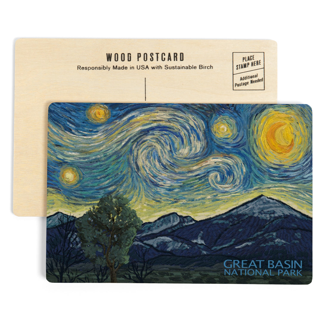 Great Basin National Park, Starry Night National, Wood Sign and Postcards
