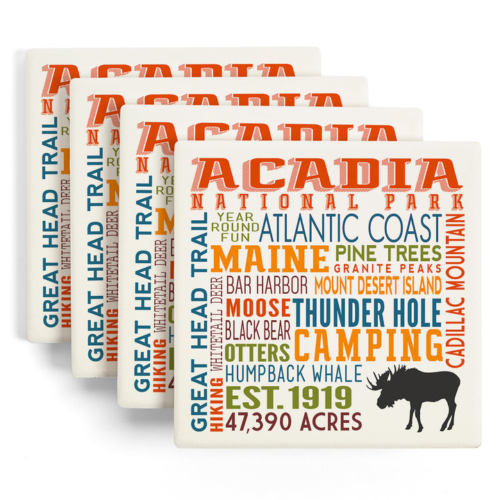 Acadia National Park, Maine, Typography, Coasters