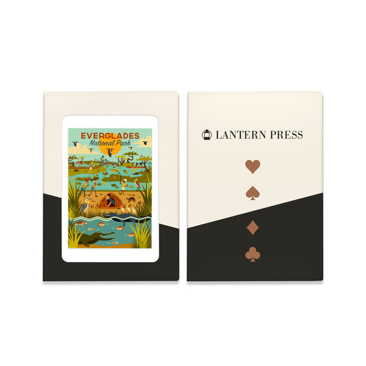 Playing Cards, Everglades National Park, Florida, Geometric, 52 Card Deck with Jokers in Box, Unique Art