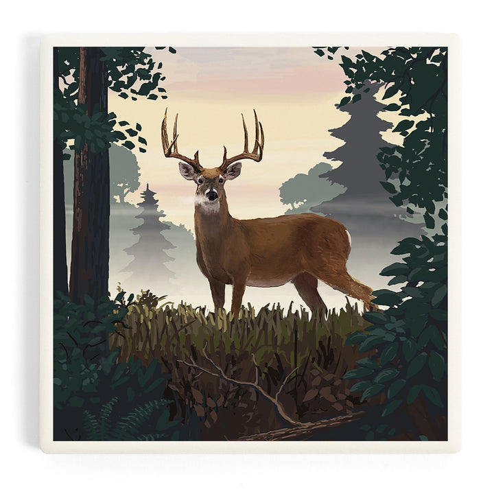 Painterly, Deer and Sunrise, Coasters