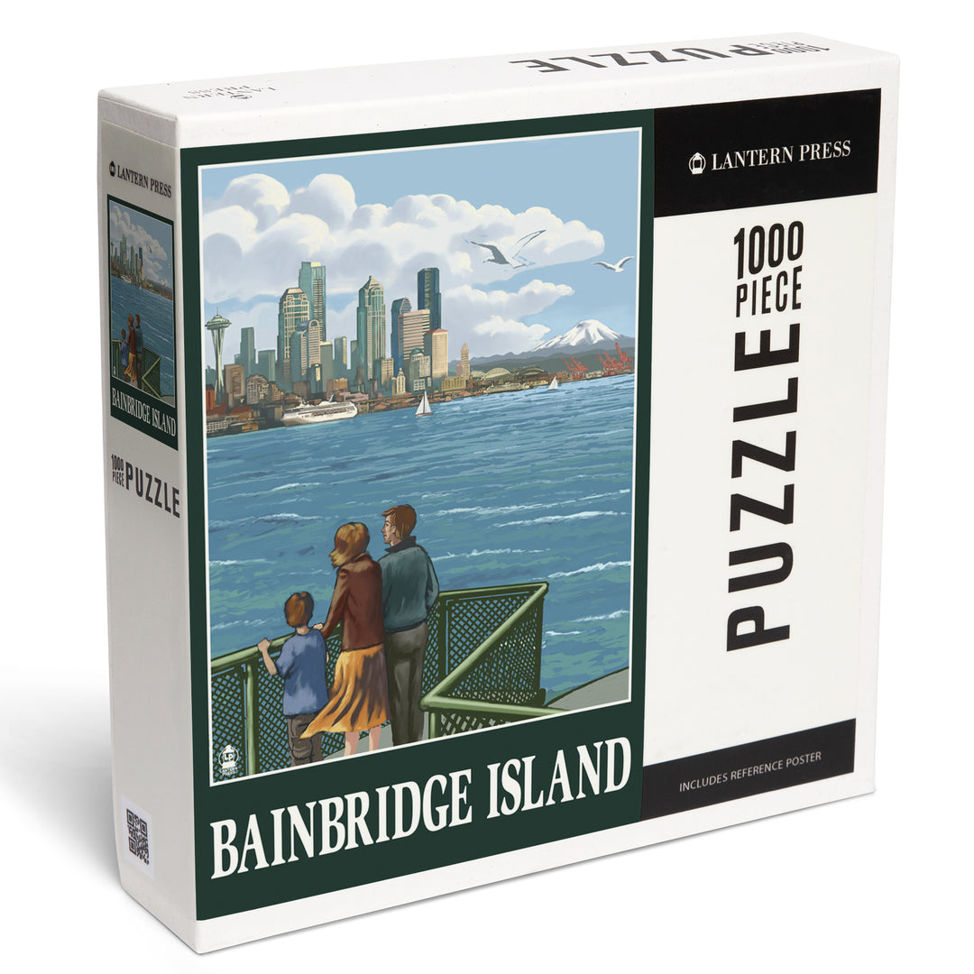 Bainbridge Island, Washington, Ferry and Seattle, Jigsaw Puzzle