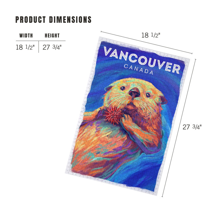 Vancouver, Canada, Sea Otter, Vivid Series, 1000 Piece Jigsaw Puzzle