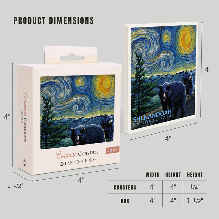 Shenandoah National Park, Virginia, Starry Night National Park Series, Coasters