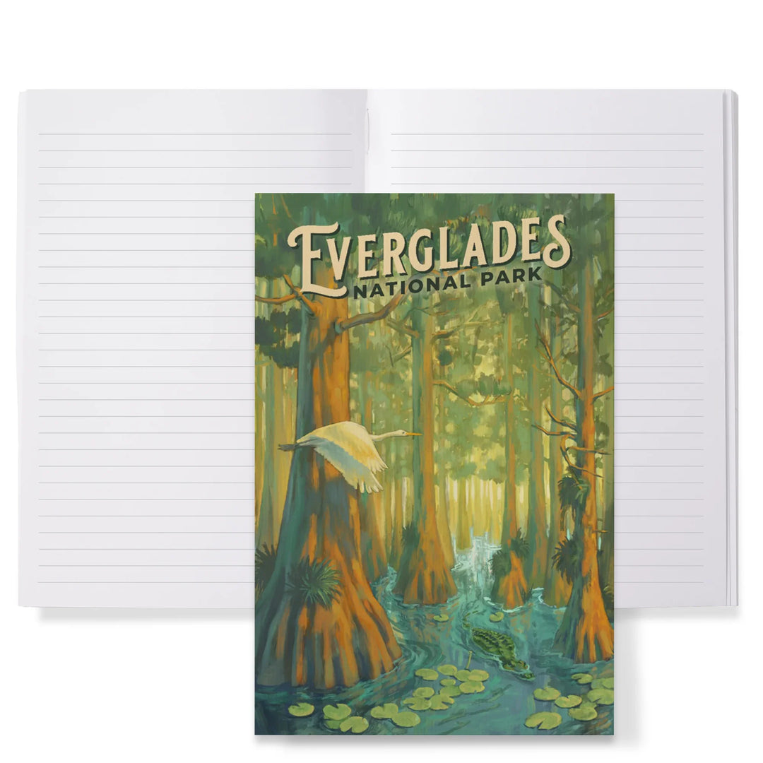 Lined 6x9 Journal, Everglades National Park, Florida, Oil Painting, Lay Flat, 193 Pages, FSC paper