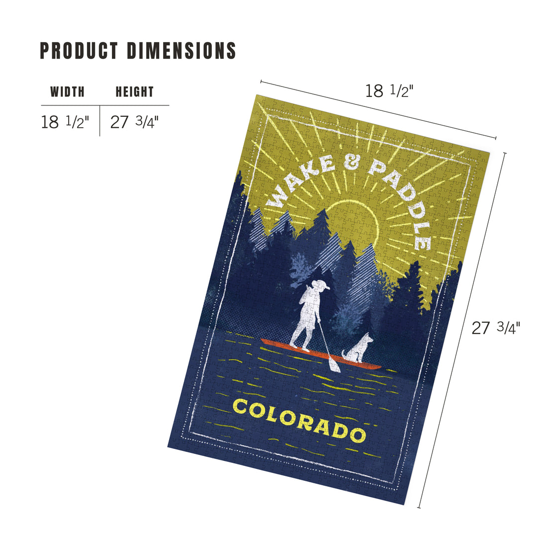 Colorado, Lake Life Series, Wake and Paddle, Landscape with Trees, 1000 Piece Jigsaw Puzzle