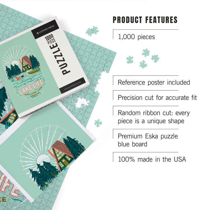 Wallowa Lake, Oregon, Lake Life Series, Lake Life,, 1000 Piece Jigsaw Puzzle