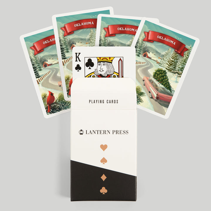 Playing Cards, Oklahoma, Holiday Tradition, 52 Card Deck with Jokers in Box, Unique Art