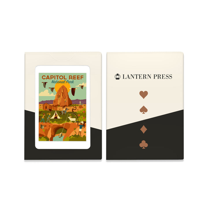 Playing Cards, Capitol Reef National Park, Utah, Geometric National Park Series, 52 Card Deck with Jokers in Box, Unique Art