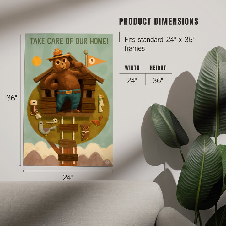 Smokey Bear, Treehouse, Officially Licensed, Art & Giclee Prints