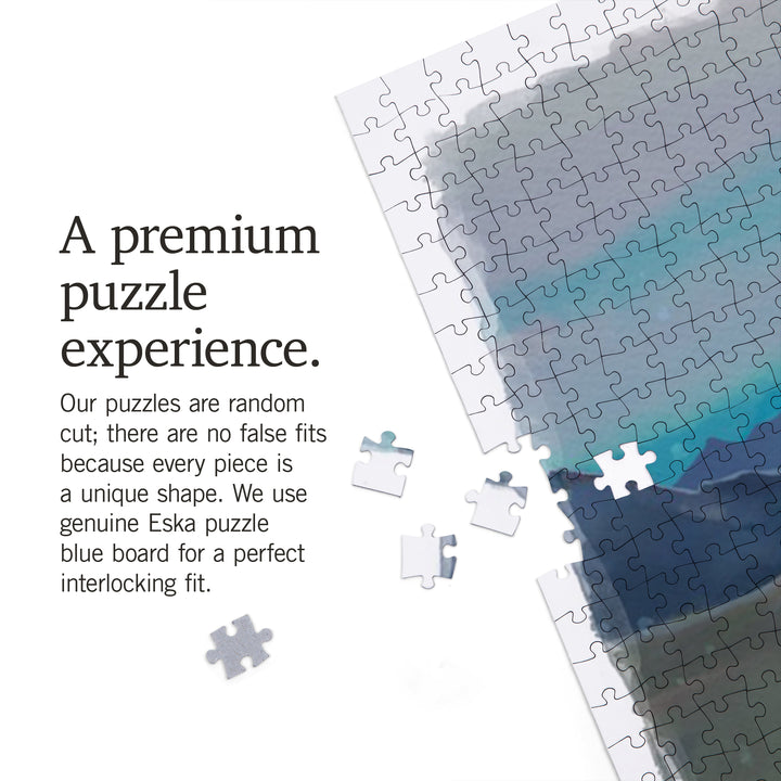 Watercolor Study, Caribou, 1000 Piece Jigsaw Puzzle