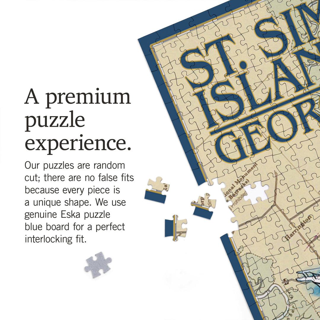 St. Simons Island, Georgia, Nautical Chart, Jigsaw Puzzle