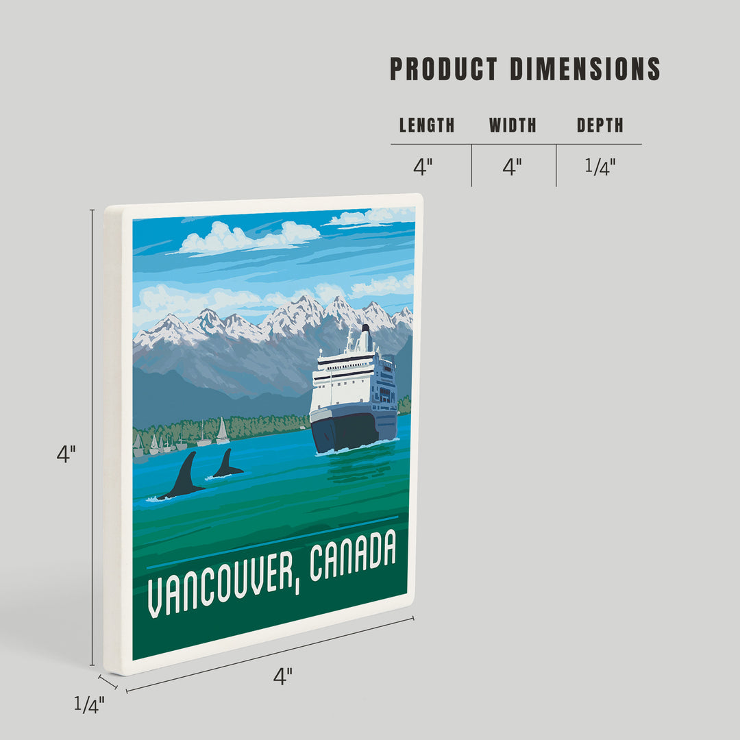 Vancouver, British Columbia, Canada, Cruise, Painterly, Coasters